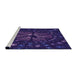 Sideview of Machine Washable Transitional Amethyst Purple Rug, wshpat989pur