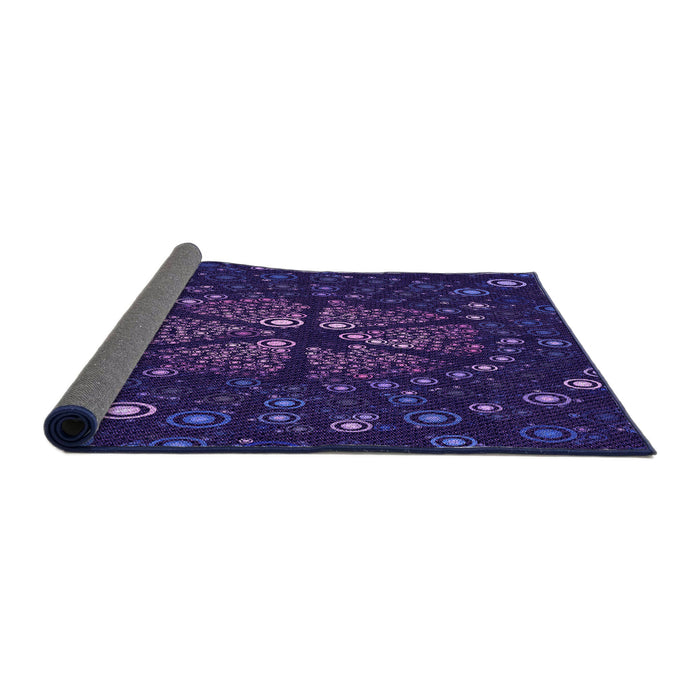 Thickness of Patterned Amethyst Purple Rug, pat989pur