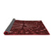 Thickness of Patterned Fire Brick Red Rug, pat989rd