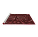 Sideview of Machine Washable Transitional Fire Brick Red Rug, wshpat989rd