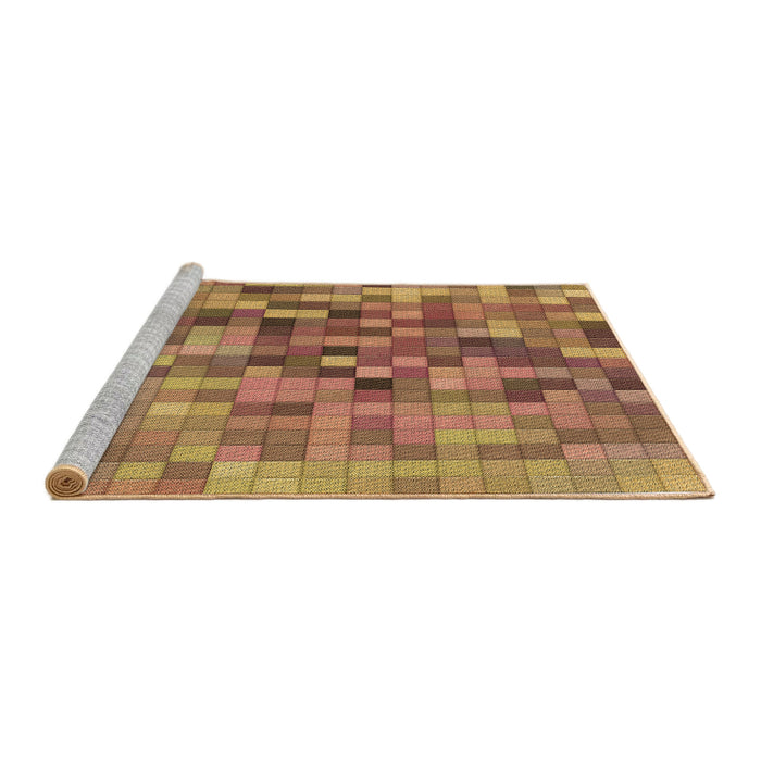 Sideview of Machine Washable Transitional Red Rug, wshpat99brn