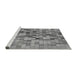 Sideview of Machine Washable Transitional Ash Gray Rug, wshpat99gry