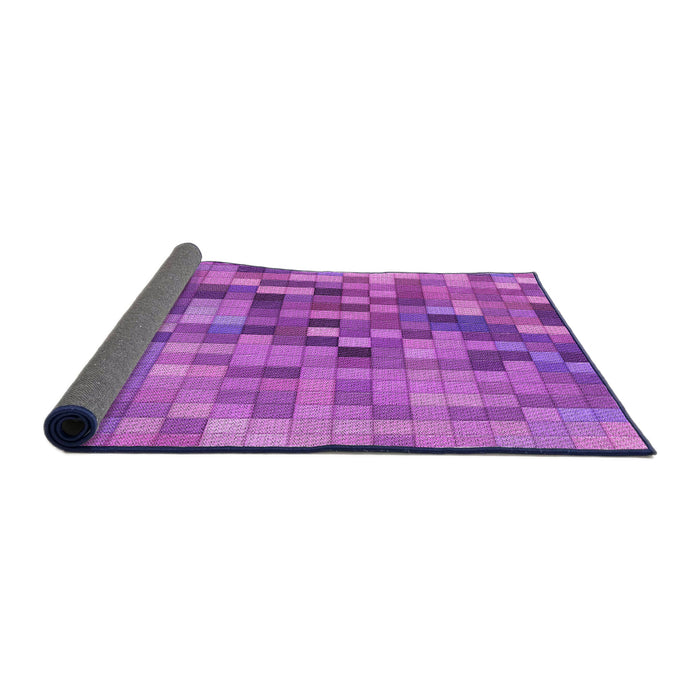 Thickness of Patterned Bright Neon Pink Purple Rug, pat99pur