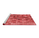 Sideview of Machine Washable Transitional Red Rug, wshpat99rd