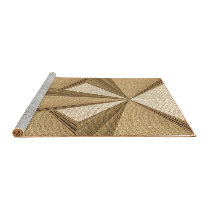 Sideview of Machine Washable Transitional Light Brown Rug, wshpat990brn