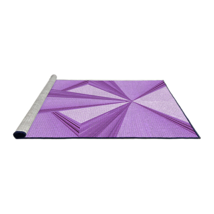 Sideview of Machine Washable Transitional Violet Purple Rug, wshpat990pur