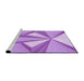 Sideview of Machine Washable Transitional Violet Purple Rug, wshpat990pur