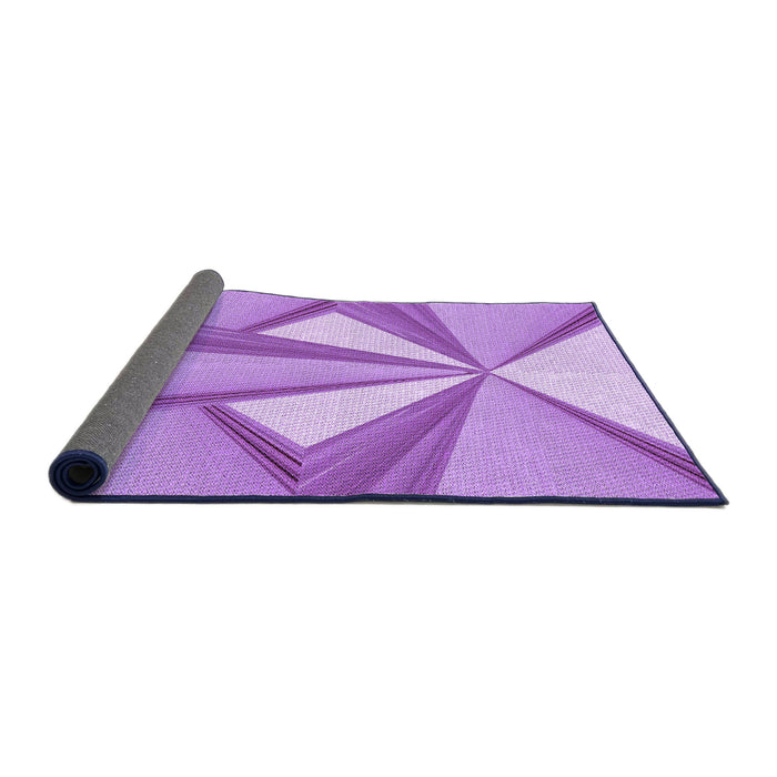 Thickness of Patterned Violet Purple Rug, pat990pur