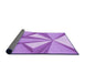 Thickness of Patterned Violet Purple Rug, pat990pur