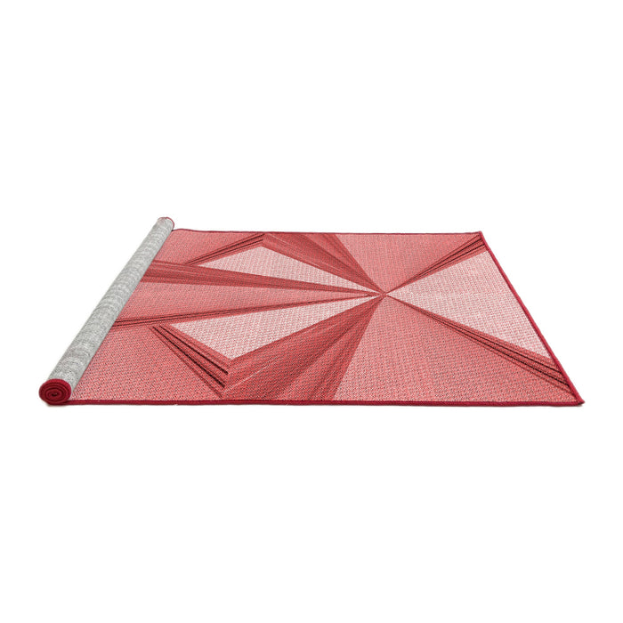 Sideview of Machine Washable Transitional Light Coral Pink Rug, wshpat990rd