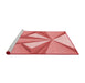 Sideview of Machine Washable Transitional Light Coral Pink Rug, wshpat990rd