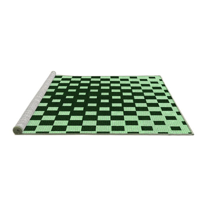 Sideview of Machine Washable Transitional Light Green Rug, wshpat991grn