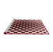 Sideview of Machine Washable Transitional Pink Rug, wshpat991rd