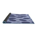 Thickness of Patterned Deep Periwinkle Purple Rug, pat993blu