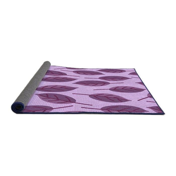 Thickness of Patterned Pastel Purple Pink Rug, pat993pur