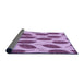 Thickness of Patterned Pastel Purple Pink Rug, pat993pur