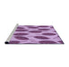 Sideview of Machine Washable Transitional Pastel Purple Pink Rug, wshpat993pur