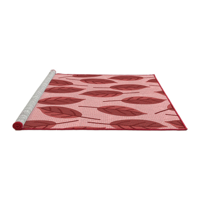 Sideview of Machine Washable Transitional Pastel Pink Rug, wshpat993rd