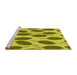 Sideview of Machine Washable Transitional Olive Green Rug, wshpat993yw