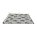 Sideview of Machine Washable Transitional Gray Rug, wshpat994gry
