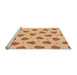 Sideview of Machine Washable Transitional Orange Rug, wshpat994org