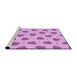 Sideview of Machine Washable Transitional Blossom Pink Rug, wshpat994pur