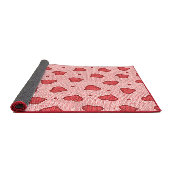 Thickness of Patterned Red Rug, pat994rd