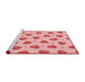 Sideview of Machine Washable Transitional Red Rug, wshpat994rd