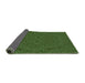 Thickness of Patterned Dark Forest Green Rug, pat995grn