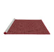 Sideview of Machine Washable Transitional Red Rug, wshpat995rd