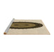 Sideview of Machine Washable Transitional Golden Blonde Gold Rug, wshpat996brn