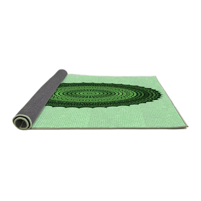 Thickness of Patterned Green Rug, pat996grn