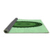 Thickness of Patterned Green Rug, pat996grn