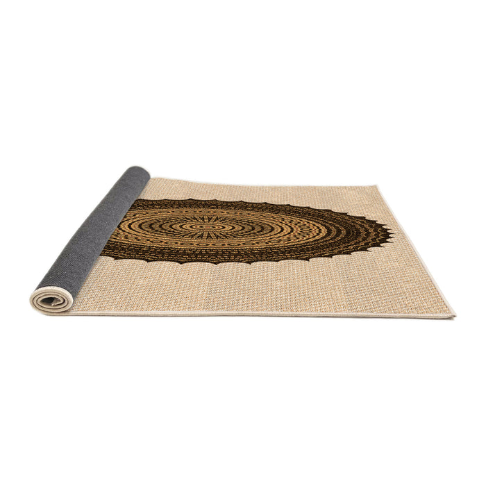 Thickness of Patterned Golden Blonde Gold Rug, pat996org