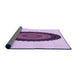 Thickness of Patterned Orchid Purple Rug, pat996pur
