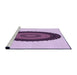 Sideview of Machine Washable Transitional Orchid Purple Rug, wshpat996pur