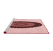 Sideview of Machine Washable Transitional Light Red Pink Rug, wshpat996rd