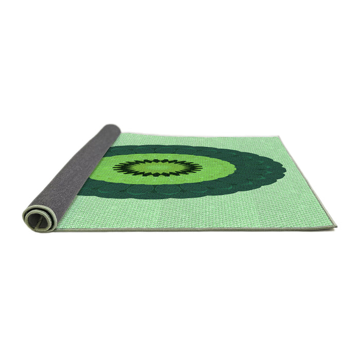Thickness of Patterned Light Green Rug, pat997grn