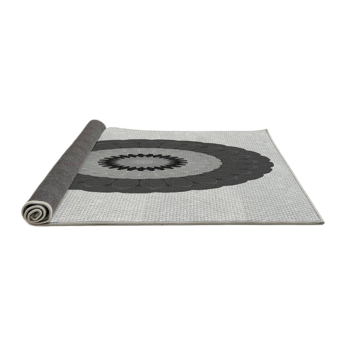Thickness of Patterned Gray Rug, pat997gry