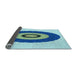 Thickness of Patterned Blue Ivy Blue Rug, pat997lblu