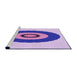 Sideview of Machine Washable Transitional Blossom Pink Rug, wshpat997pur