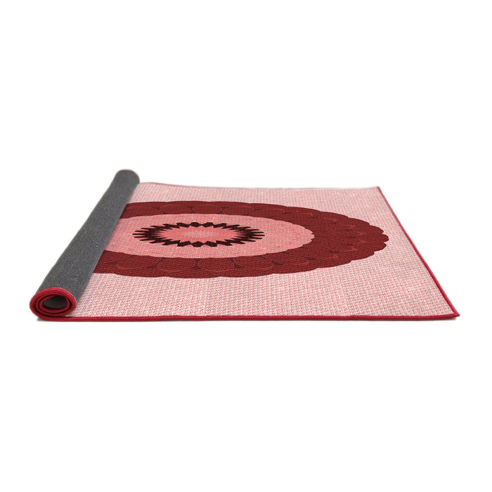 Thickness of Patterned Red Rug, pat997rd