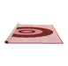 Sideview of Machine Washable Transitional Red Rug, wshpat997rd