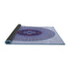 Thickness of Patterned Blue Rug, pat998blu