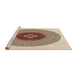 Sideview of Machine Washable Transitional Sienna Brown Rug, wshpat998brn