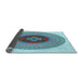 Thickness of Patterned Steel Blue Rug, pat998lblu