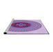 Sideview of Machine Washable Transitional Dark Orchid Purple Rug, wshpat998pur