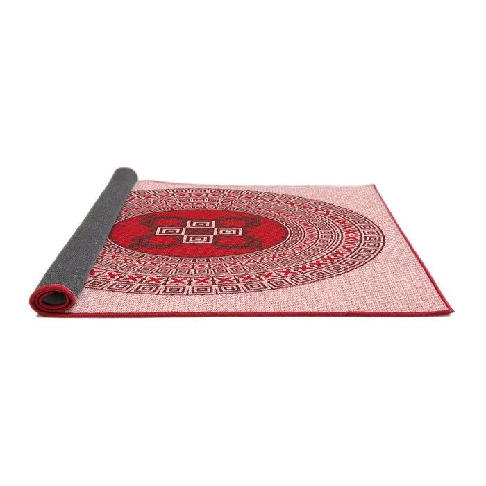 Thickness of Patterned Red Rug, pat998rd