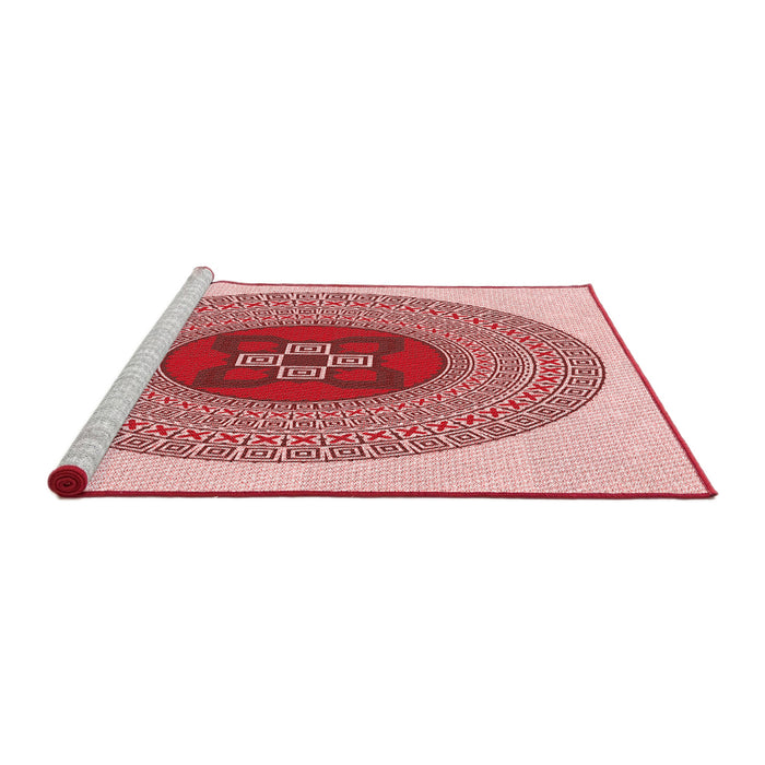 Sideview of Machine Washable Transitional Red Rug, wshpat998rd