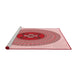 Sideview of Machine Washable Transitional Red Rug, wshpat998rd